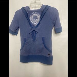 Jade Faded Blue. & White Hoodie